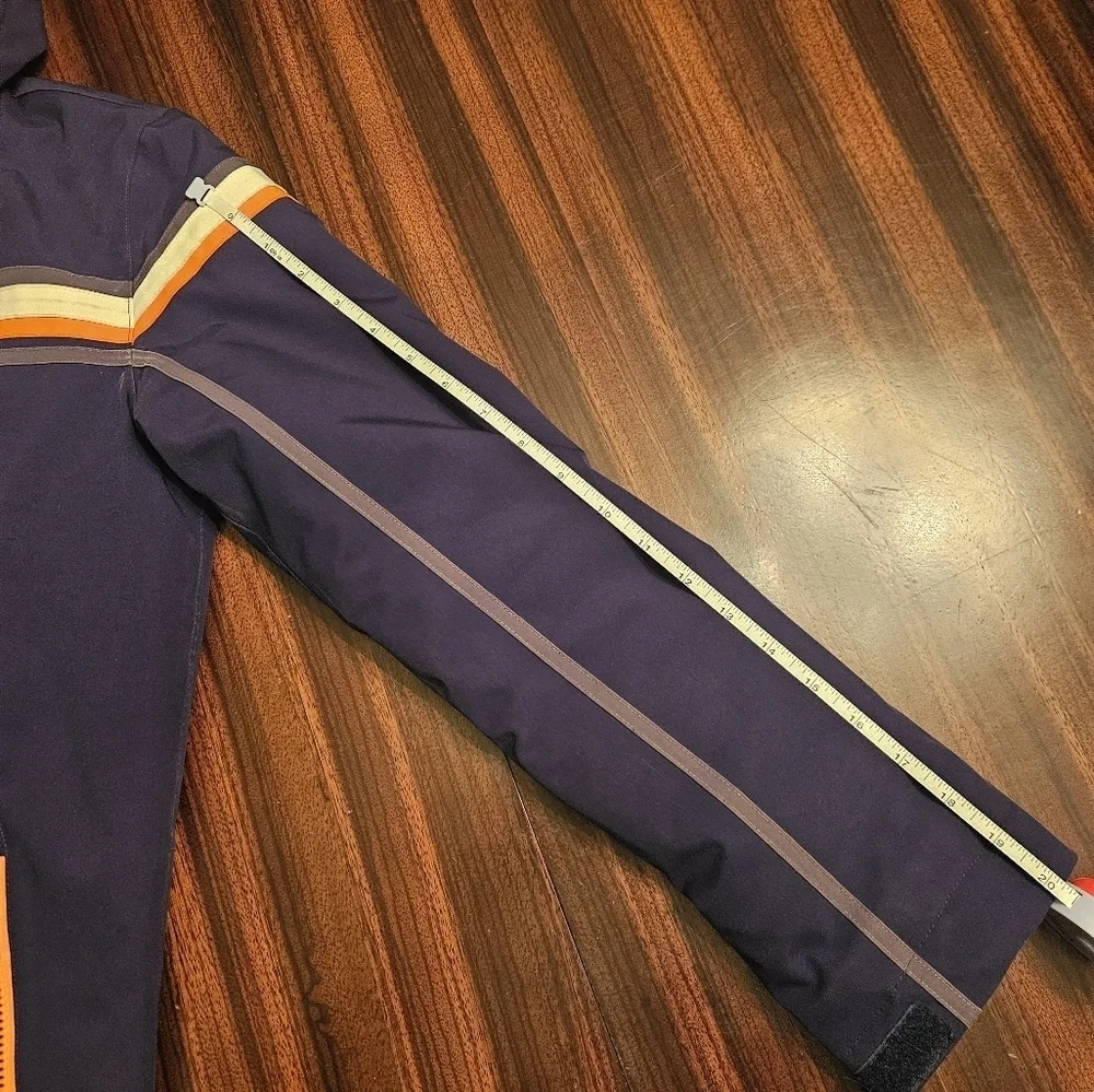 Descente Navy Detachable Hood Softshell Zip Jacket Junior 14 Ski Hike EUC